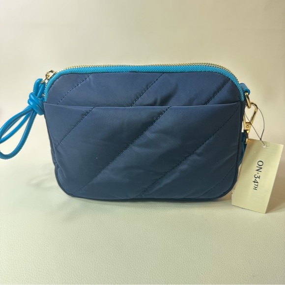 NEW WOMEN’S ON 34TH Blue Nylon Crossbody, Created for Macy's - Picture 2 of 6